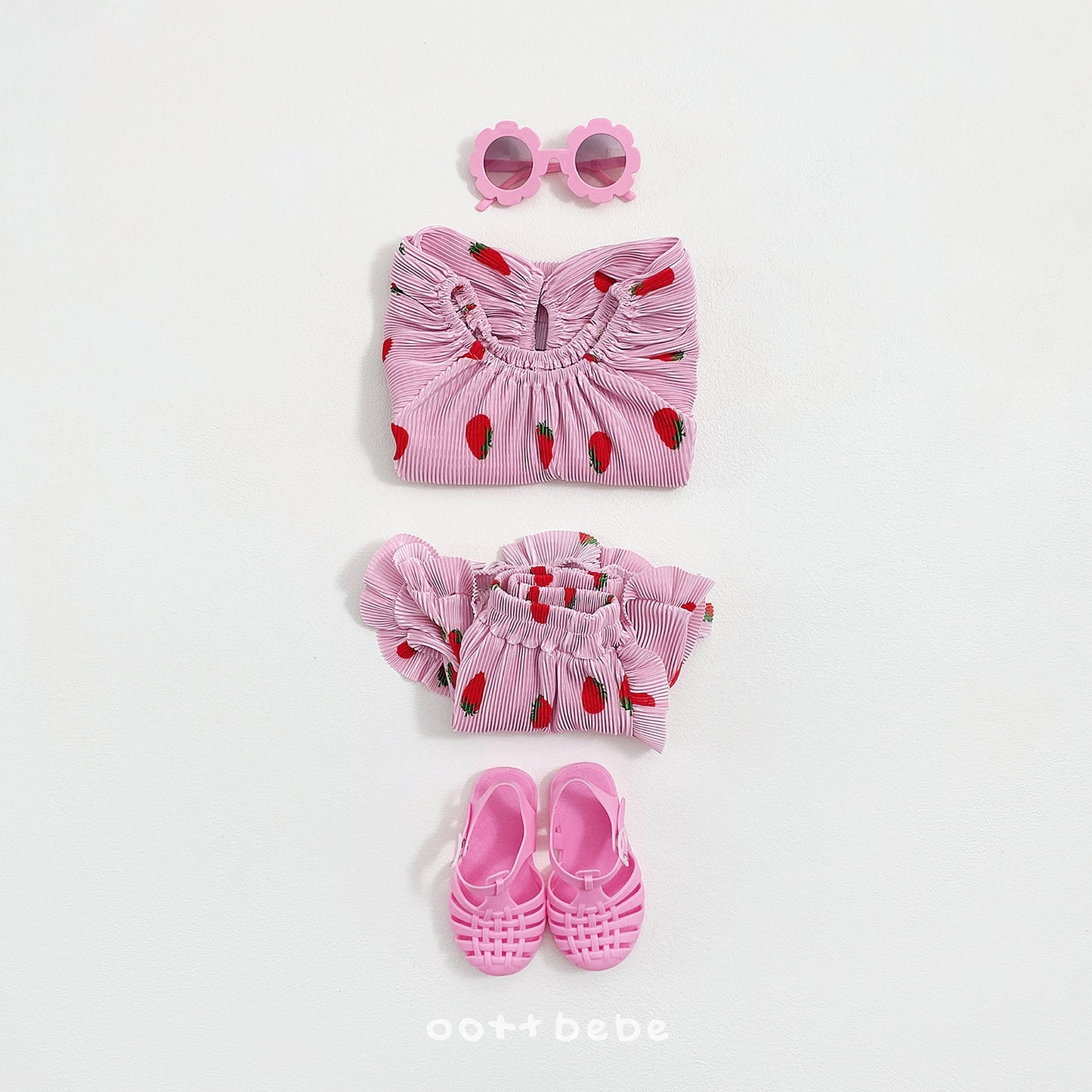 [PRE-ORDER] Sweet Berry Pleats Top Bottom Set
