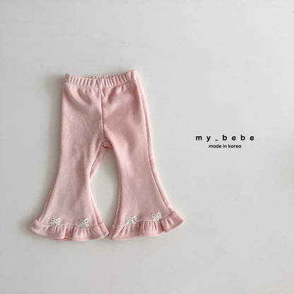 [PRE-ORDER] Velour Frill Boot-Cut Pants