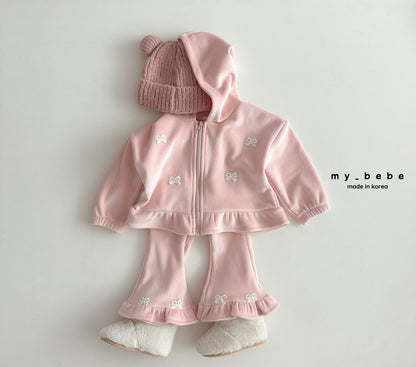 [PRE-ORDER] Velour Frill Boot-Cut Pants