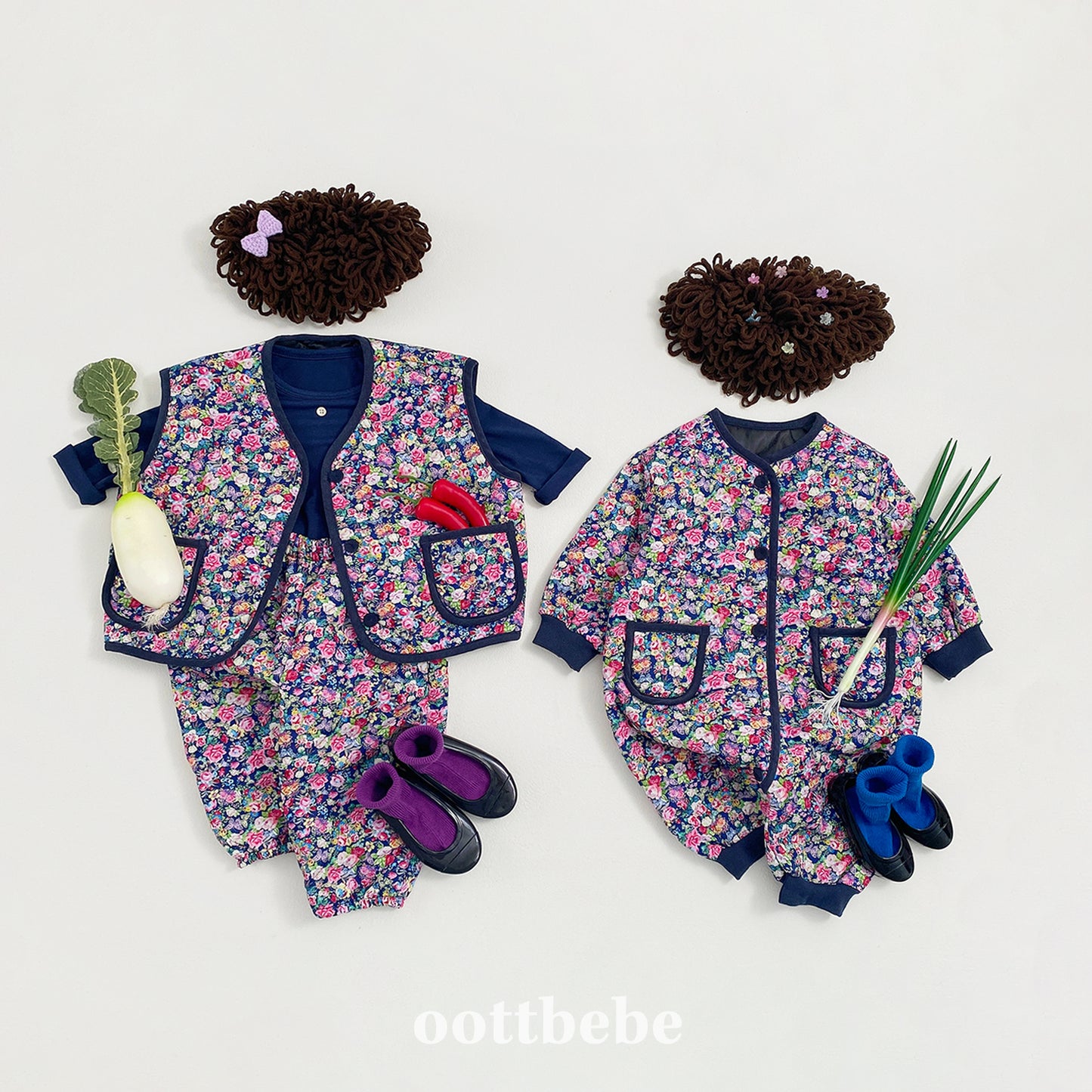 [Limit Time Order] Grandma Vest Bottom Set