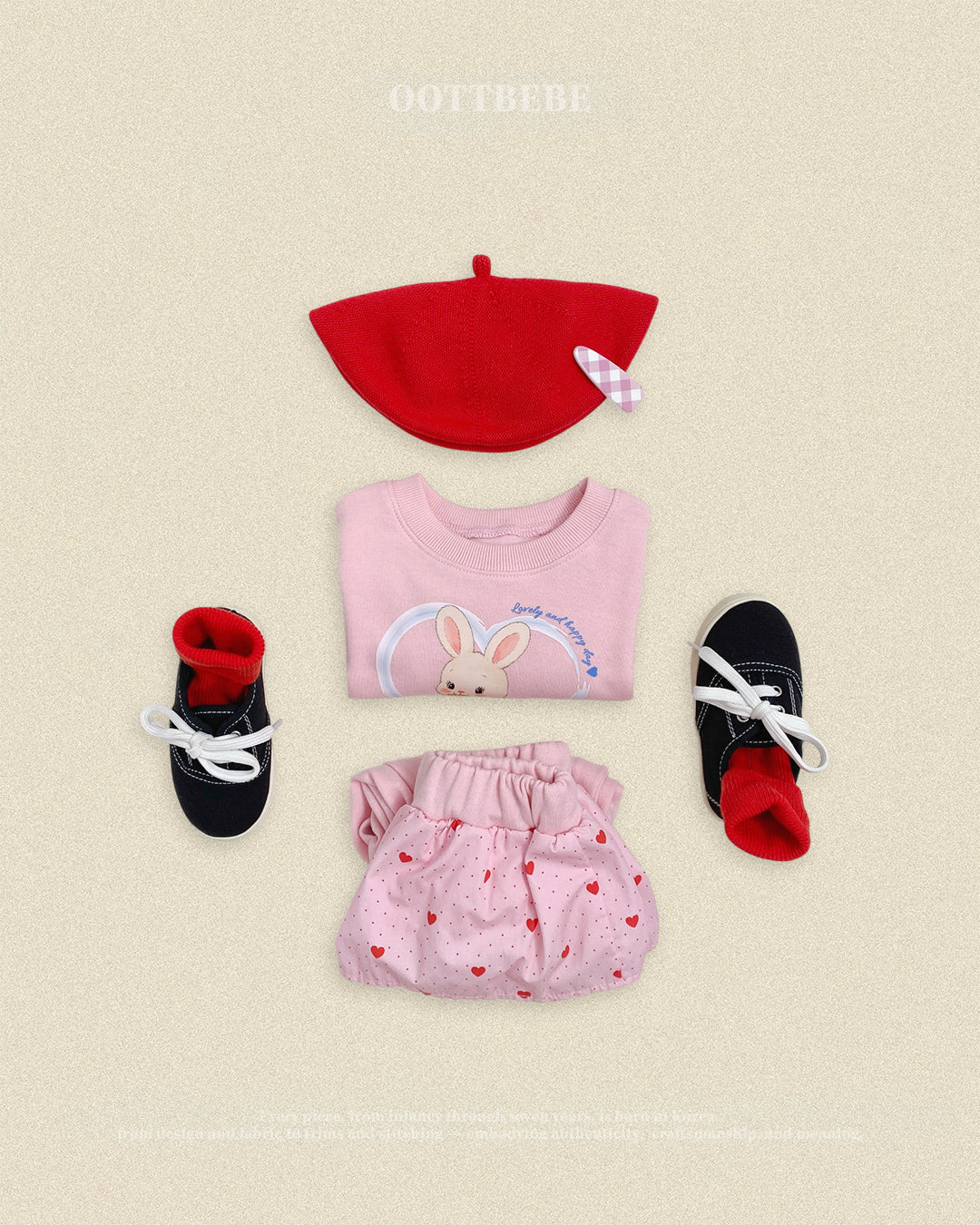 [PRE-ORDER] Cute Rabbit Top Bottom Set