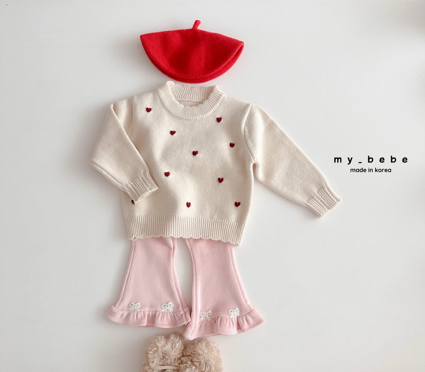 [PRE-ORDER] Velour Frill Boot-Cut Pants