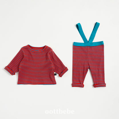 [PRE-ORDER] Macaroon Suspender Baby Top Bottom Set