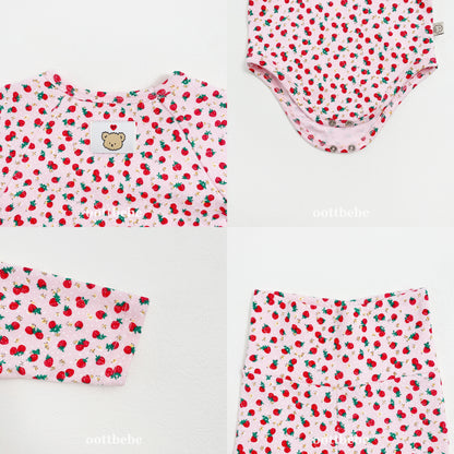 [PRE-ORDER] Strawberry Body Suit + Leggings Set
