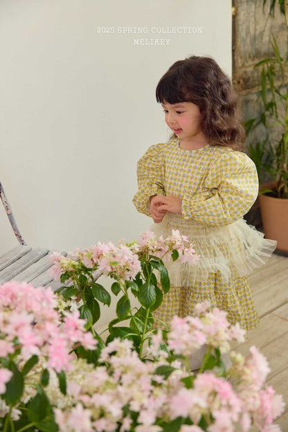 Check Floral Dress [S(2-3yr)]