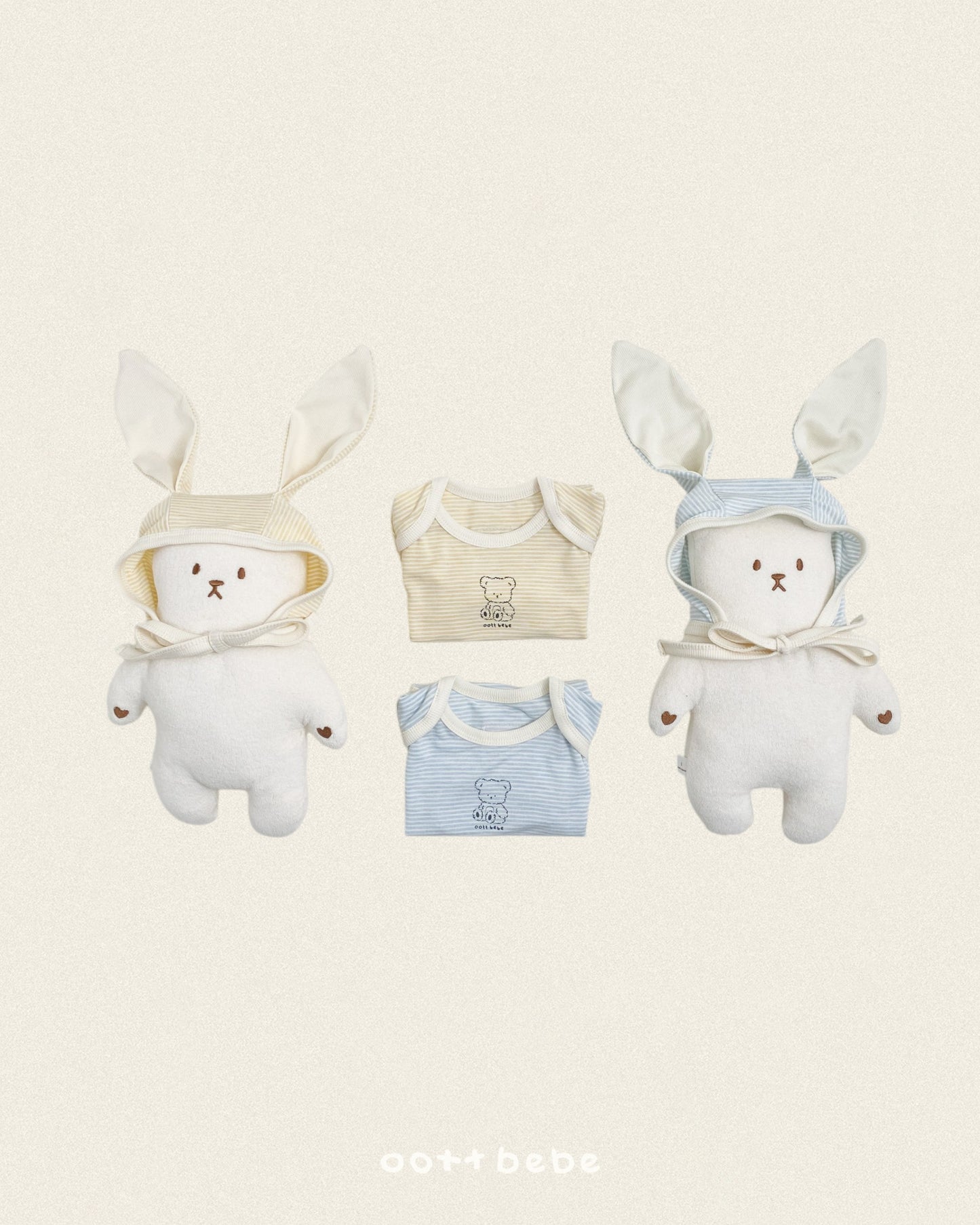 [PRE-ORDER] Chewy Stripe Body Suit + Bonnet Set