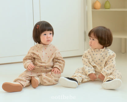 [PRE-ORDER] Sweet Waffle Anorak Top Bottom Set