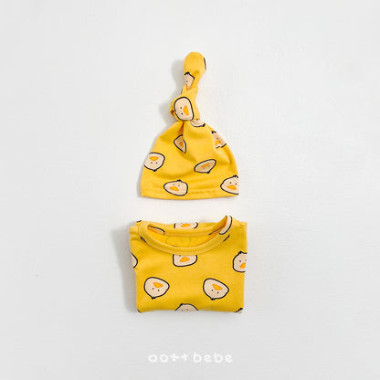 [PRE-ORDER] Happy Friends Body Suit + Bonnet Set