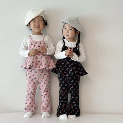 [PRE-ORDER] Cherry Ribbon Top Boot-Cut Set