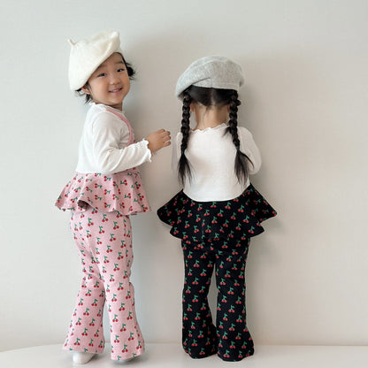 [PRE-ORDER] Cherry Ribbon Top Boot-Cut Set