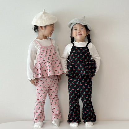 [PRE-ORDER] Cherry Ribbon Top Boot-Cut Set