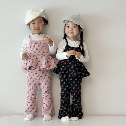 [PRE-ORDER] Cherry Ribbon Top Boot-Cut Set