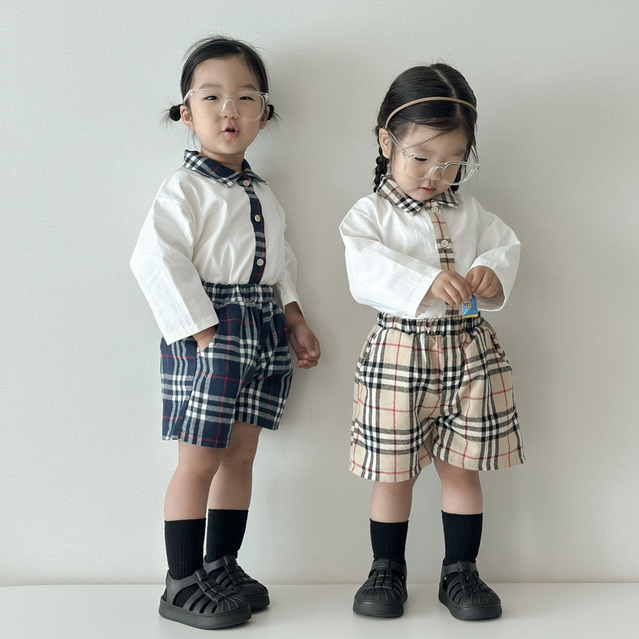 [PRE-ORDER] Check Shirt Bottom Set