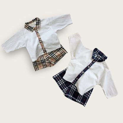 [PRE-ORDER] Check Shirt Bottom Set