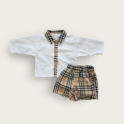 [PRE-ORDER] Check Shirt Bottom Set