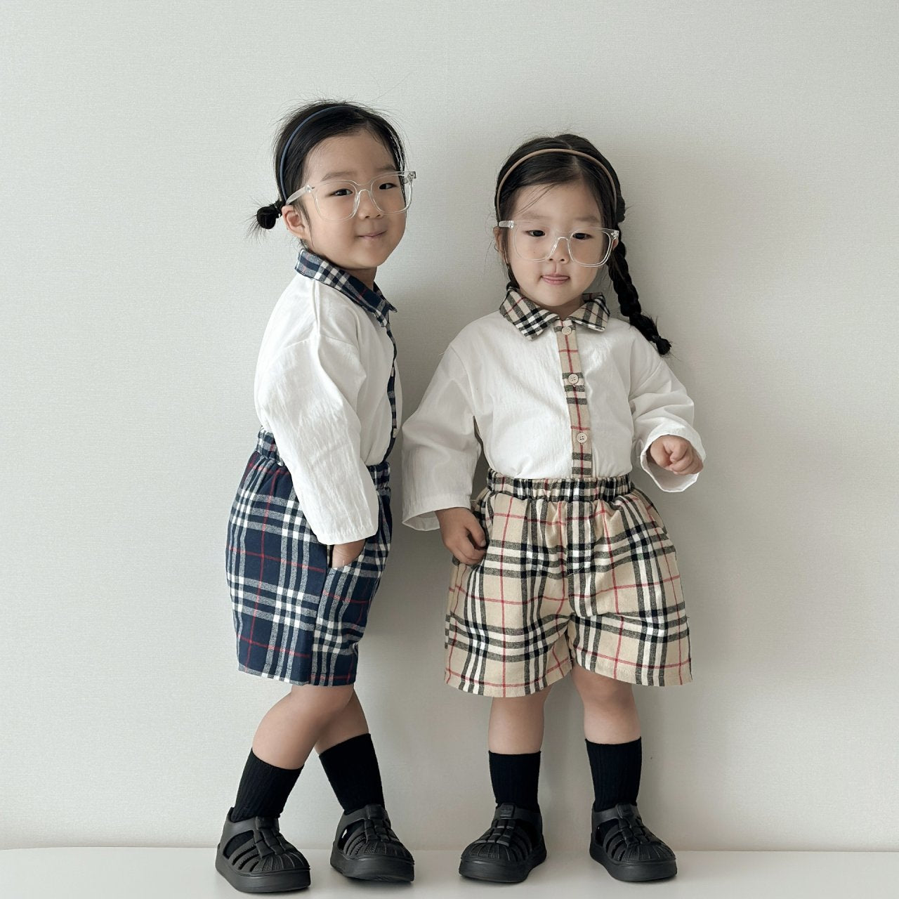 [PRE-ORDER] Check Shirt Bottom Set