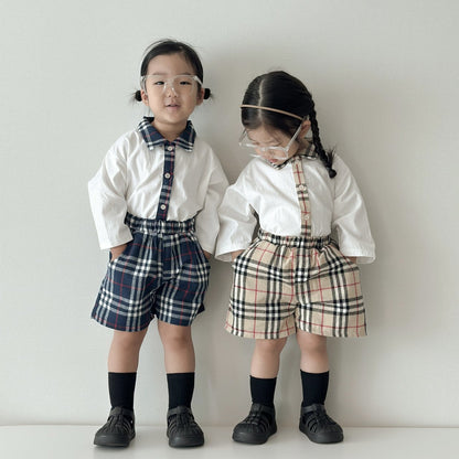 [PRE-ORDER] Check Shirt Bottom Set