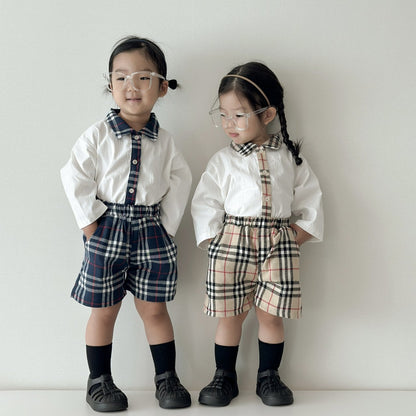 [PRE-ORDER] Check Shirt Bottom Set