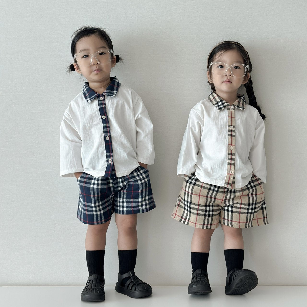 [PRE-ORDER] Check Shirt Bottom Set