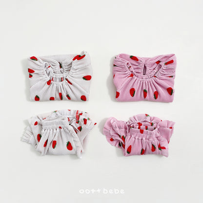 [PRE-ORDER] Sweet Berry Pleats Top Bottom Set