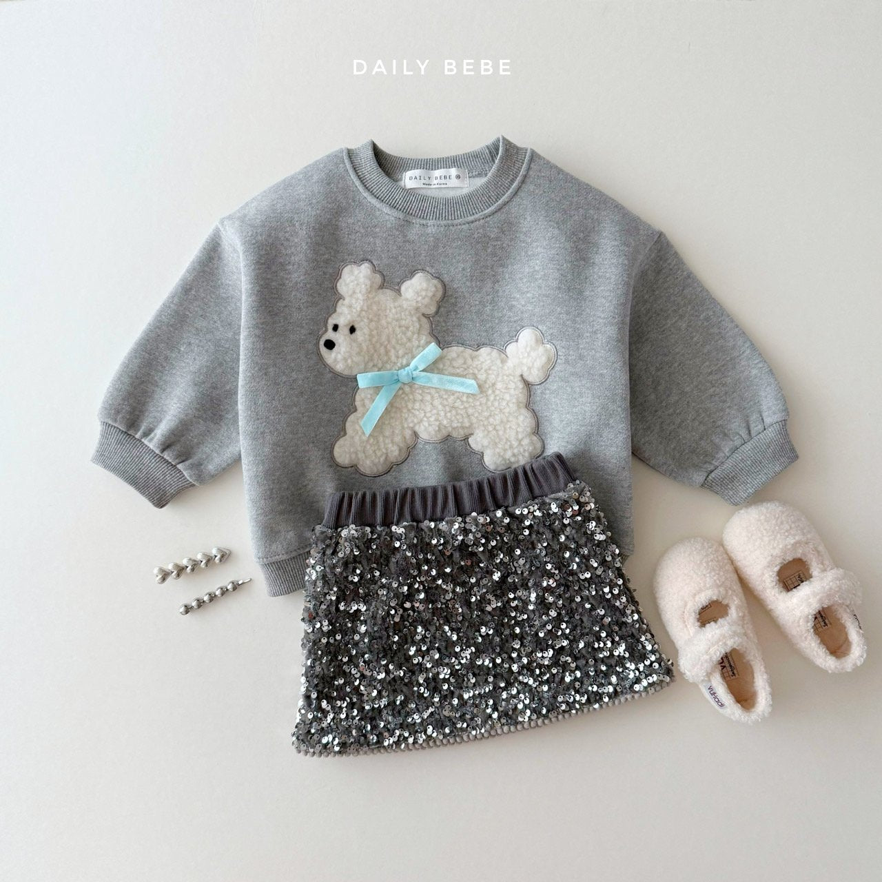 Spangles Skirts [Silver/JS(7-8yr)]
