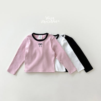 [PRE-ORDER] Peach Color Block Ribbon T-Shirts