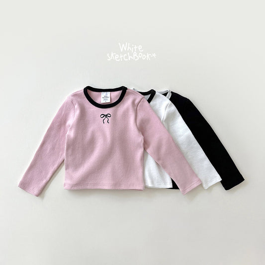 [PRE-ORDER] Peach Color Block Ribbon T-Shirts