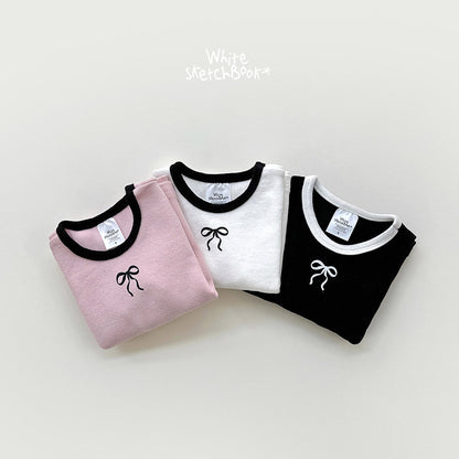 [PRE-ORDER] Peach Color Block Ribbon T-Shirts