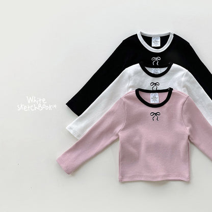 [PRE-ORDER] Peach Color Block Ribbon T-Shirts