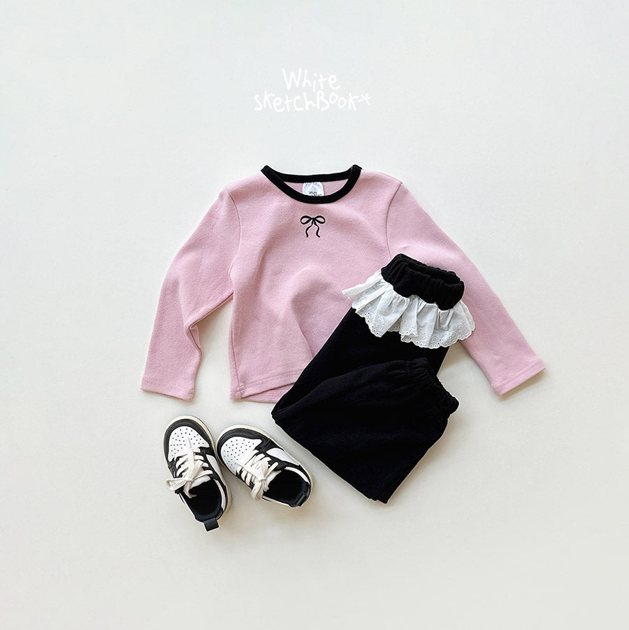 [PRE-ORDER] Peach Color Block Ribbon T-Shirts
