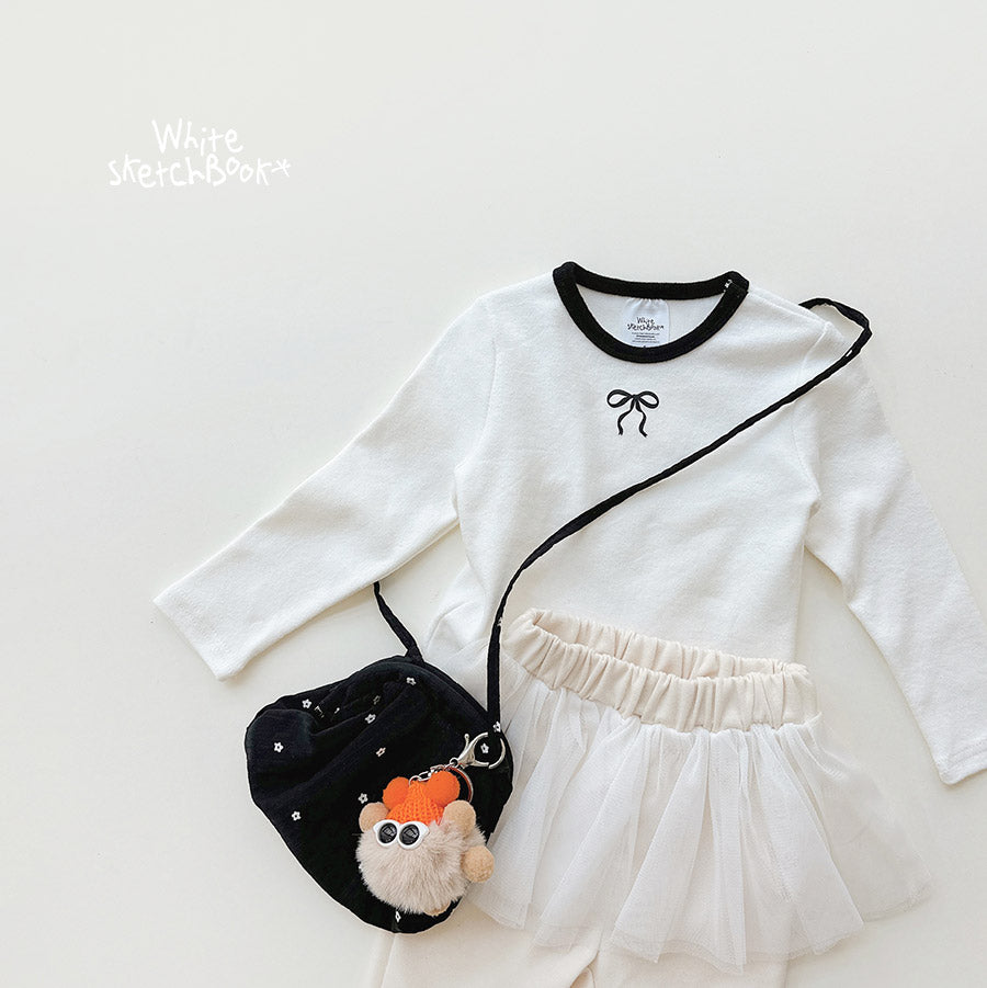 [PRE-ORDER] Peach Color Block Ribbon T-Shirts