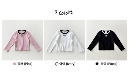 [PRE-ORDER] Peach Color Block Ribbon T-Shirts