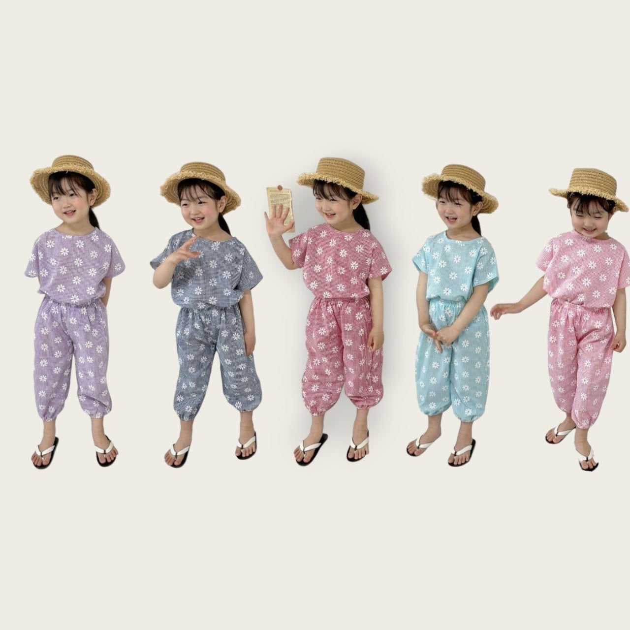 [PRE-ORDER] Daisy Check Top Bottom Set