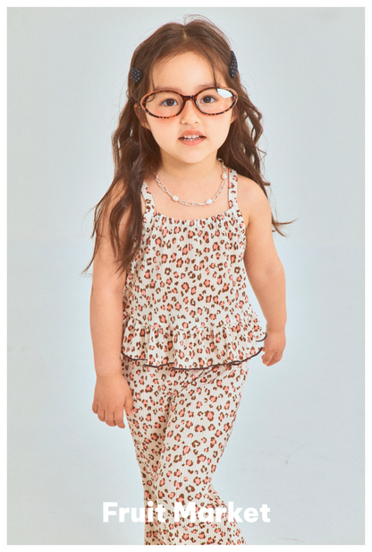 [PRE-ORDER] Leopard Pleats Top Bottom Set