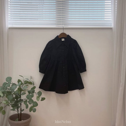 Queens Shirts Dress [Black/L(4-5yr)]