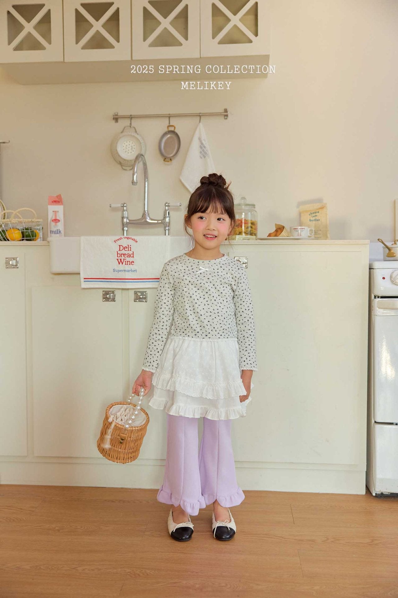 Rose Crop T-Shirts [Oatmeal/L(4-5yr)]