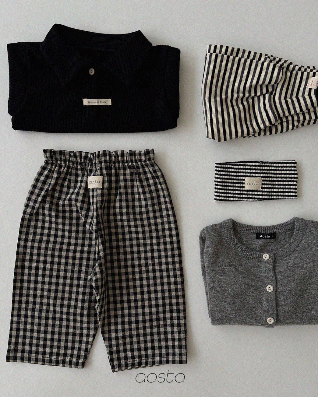 Mulmul Collar T-Shirts [Black/M(1-2yr)]