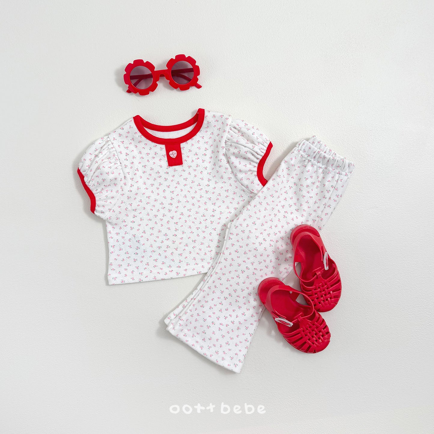 [PRE-ORDER] Lovely Eyelet Top Bottom Set