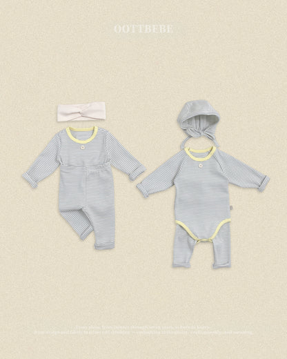 Vanilla Latte Home Wear Set [Blue/Yellow/XL(4-5yr)]