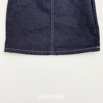 [PRE-ORDER] Denim Suspender Dress