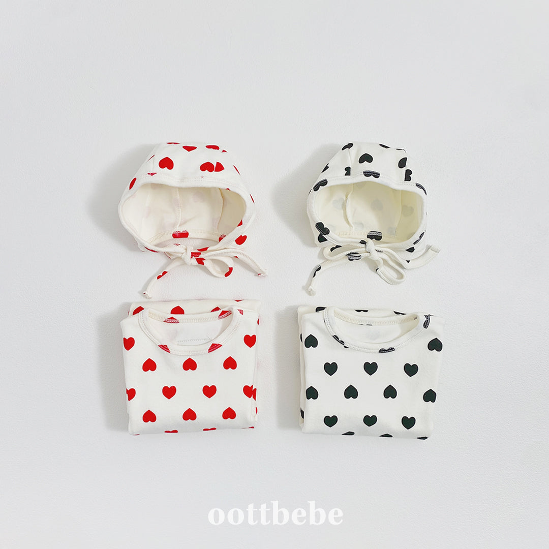 [PRE-ORDER] Heart Body Suit + Bonnet Set
