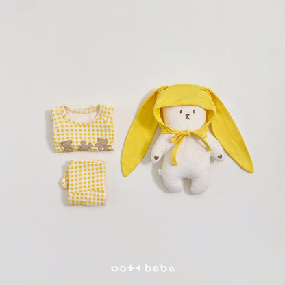 [PRE-ORDER] Check Bear Body Suit + Leggings Set