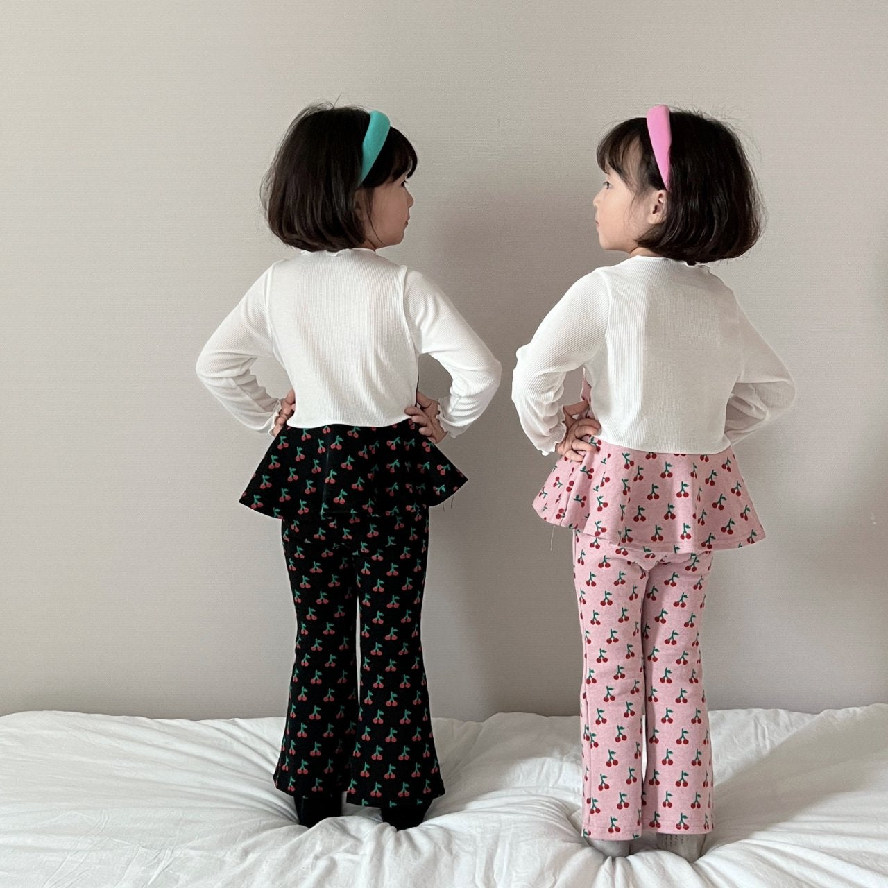 [PRE-ORDER] Cherry Ribbon Top Boot-Cut Set