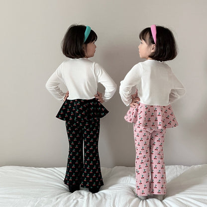 [PRE-ORDER] Cherry Ribbon Top Boot-Cut Set