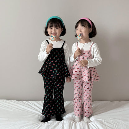 [PRE-ORDER] Cherry Ribbon Top Boot-Cut Set