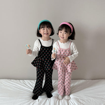 [PRE-ORDER] Cherry Ribbon Top Boot-Cut Set