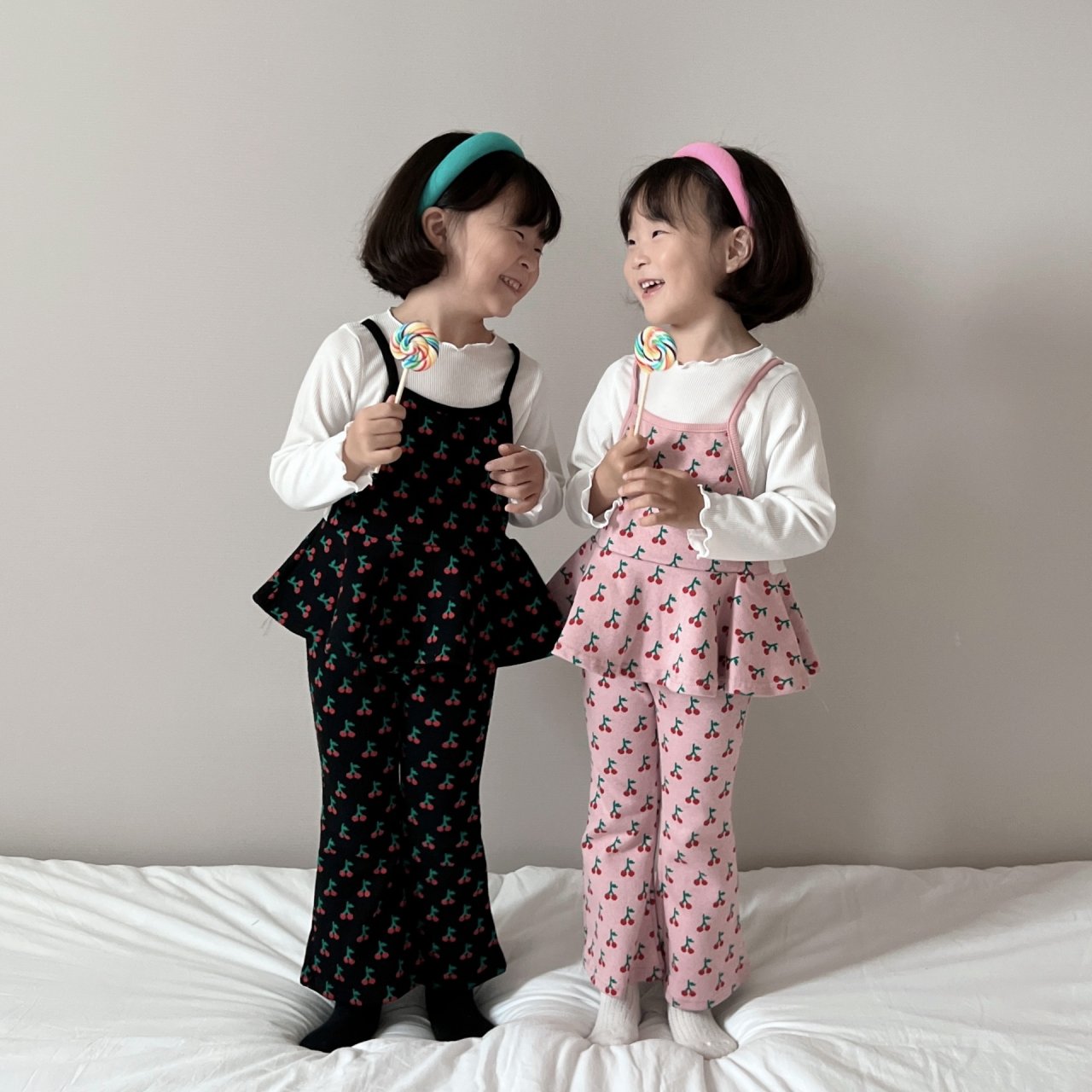 [PRE-ORDER] Cherry Ribbon Top Boot-Cut Set