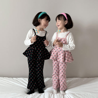 [PRE-ORDER] Cherry Ribbon Top Boot-Cut Set