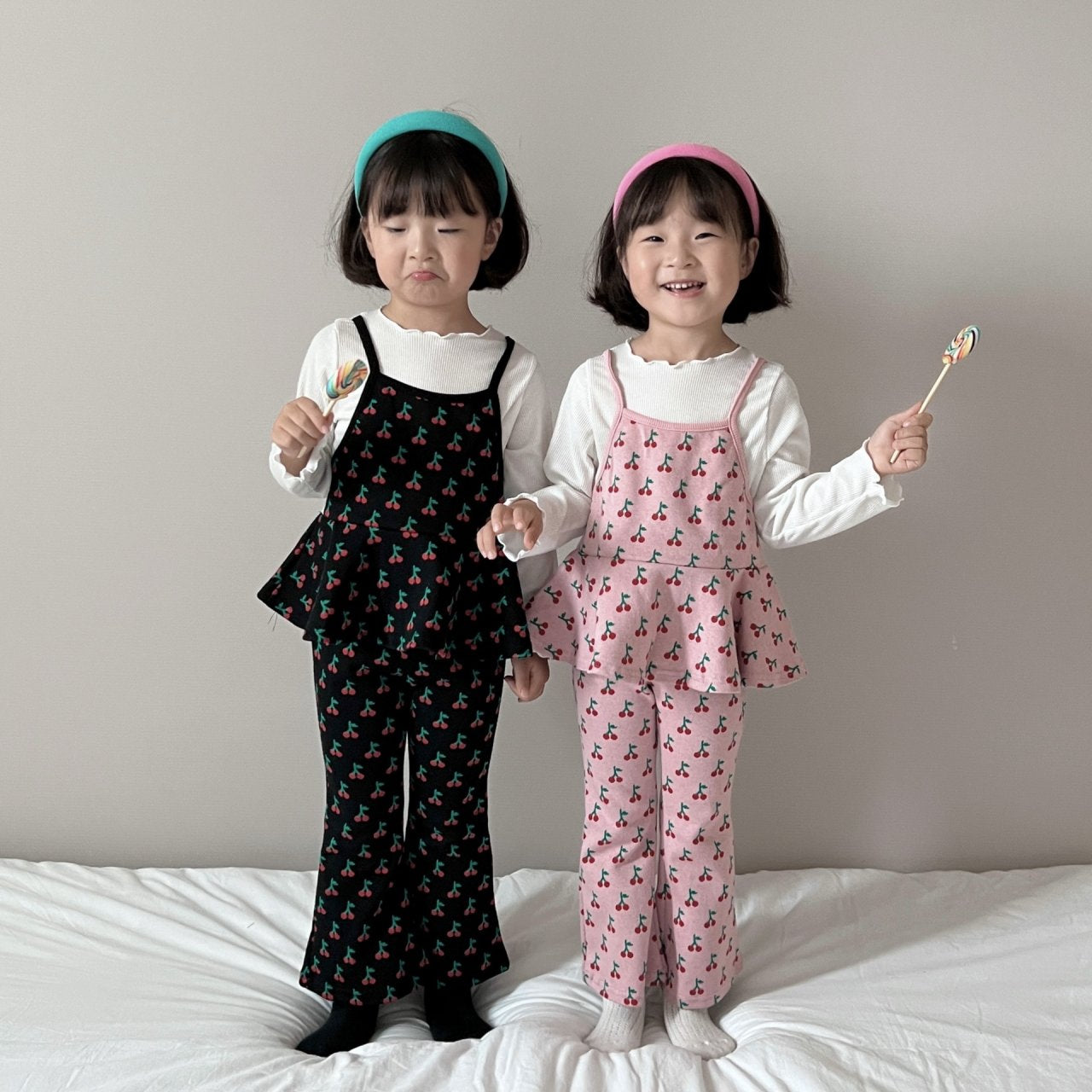 [PRE-ORDER] Cherry Ribbon Top Boot-Cut Set