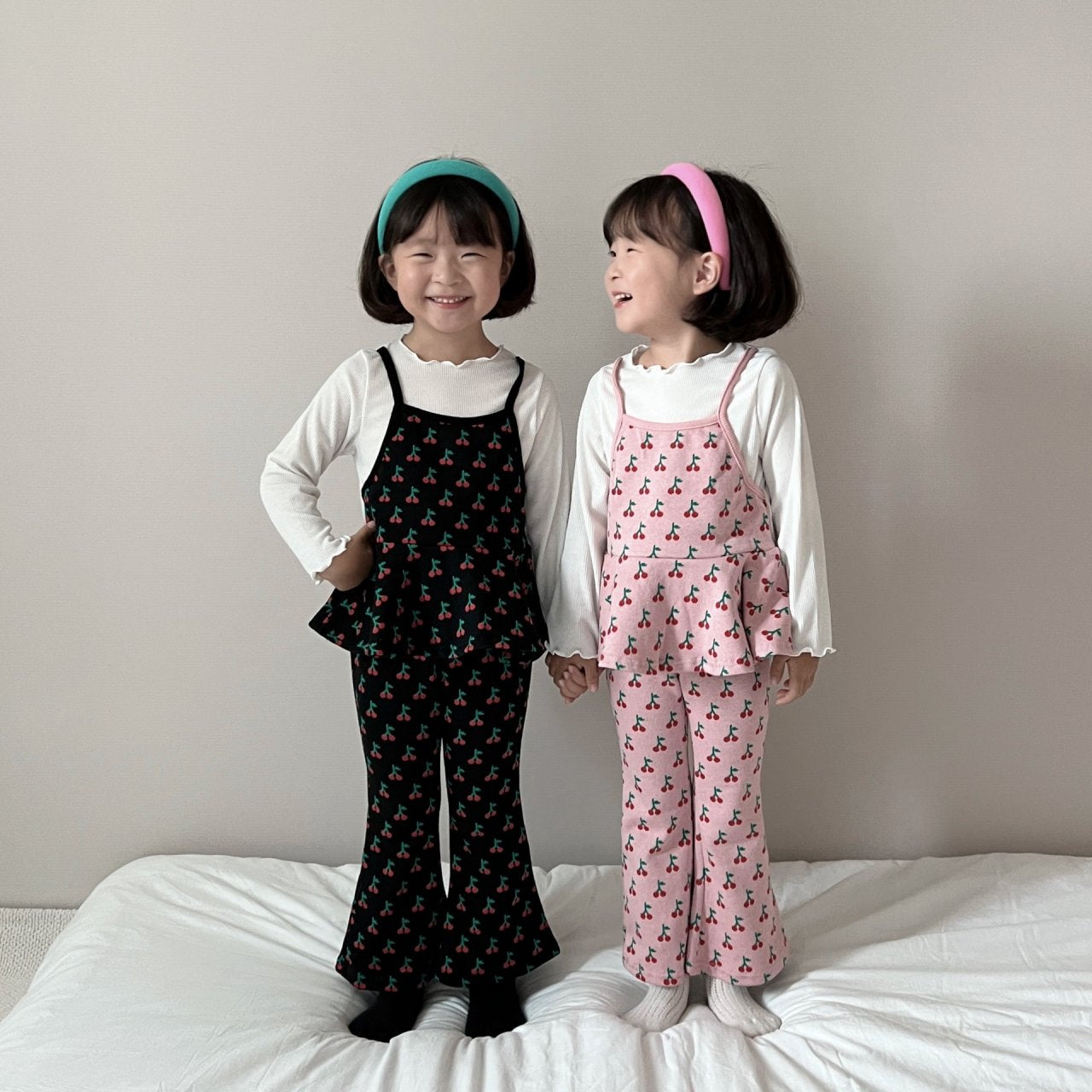 [PRE-ORDER] Cherry Ribbon Top Boot-Cut Set